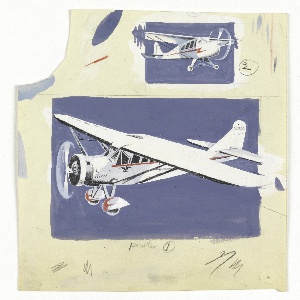 Drawing, "Airplane Designs for Mrs. Kuhn," (1 of 4 sheets), ca. 1970