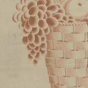 Drawing, Still Life with Fruits in a Basket, Wallpaper Design, 1935–50