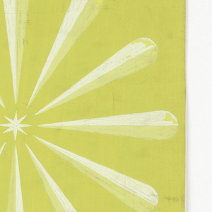 Drawing, Yellow and White Abstract Flowers on Yellow Ground, 1950–70