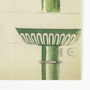 Drawing, Designs for Four Reflector Floor Lamps, 1950–70