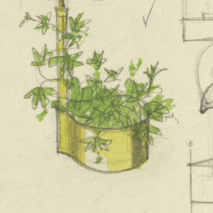 Drawing, Two Designs for Table Lamps, 1950–70