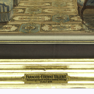 Drawing, Interior of a Dressing Room with Tented Ceiling, 1848