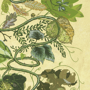 Sidewall, Assorted Leaves, 1991