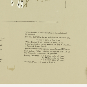 Mural Miniature, White Birches, 1952–54