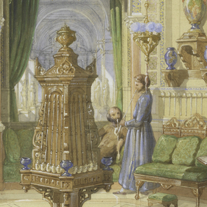Drawing, Design for a Moorish Smoking Room [Tabagie], ca. 1844
