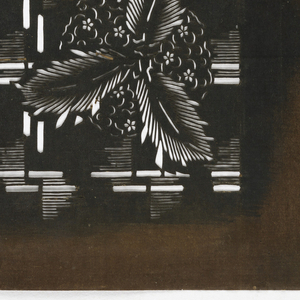Katagami, Pine Leaves on Lattice, late 19th–early 20th century