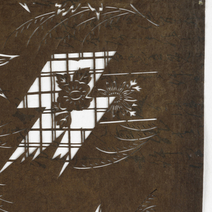 Katagami, Bamboo and Blossoms, late 19th–early 20th century