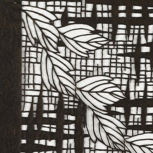 Katagami, Leaves and Latticework, late 19th–early 20th century