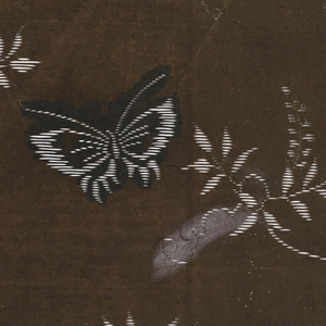 Katagami, Butterflies and Leaves, late 19th–early 20th century