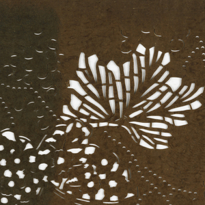 Katagami, Butterfly and Maple Leaves, late 19th–early 20th century
