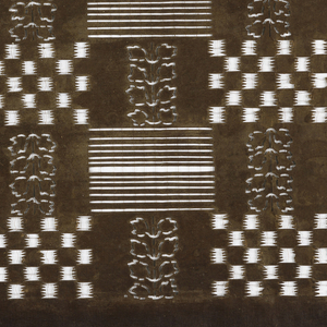 Katagami, Vegetal motif, checkers, and water, late 19th–early 20th century