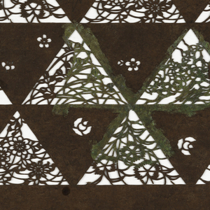 Katagami, Floral Motifs, Triangles and Birds, late 19th–early 20th century