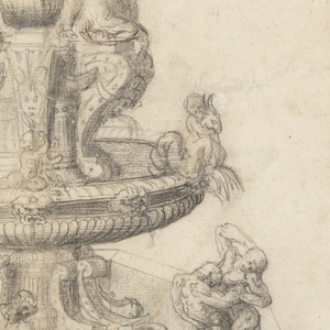 Drawing, Design for a Fountain with the Labors of Hercules, 1562