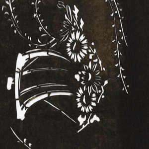 Katagami, Sunflowers and Pitchforks, late 19th–early 20th century