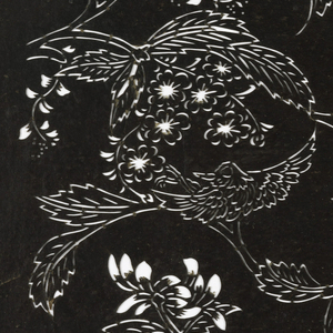 Katagami, Cherry Blossoms and Birds, late 19th–early 20th century