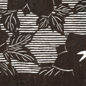 Katagami, Blossoms, Water and Leaves, late 19th–early 20th century