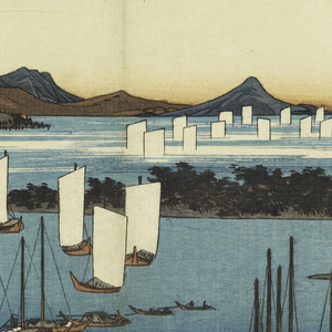 Print, Ejiri, View Over Mio-no-Matsu-bara, in The Fifty-Three Stations of the Tokaido Road (Tokaido Gojusan Tsugi-no Uchi), ca. 1834