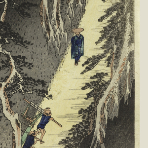 Print, Nissaka, The Murder-Stone, in The Fifty-Three Stations of the Tokaido Road (Tokaido Gojusan Tsugi-no Uchi), ca. 1834