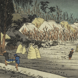 Print, Ishiyakushi Temple, in The Fifty-Three Stations of the Tokaido Road (Tokaido Gojusan Tsugi-no Uchi), ca. 1834