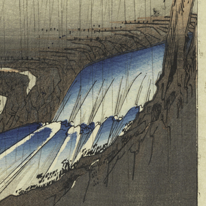 Print, Tsuchi-yama, Spring Rain, in The Fifty-Three Stations of the Tokaido Road (Tokaido Gojusan Tsugi-no Uchi), ca. 1834