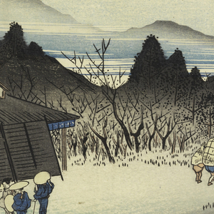 Print, Ishibe (Megawa Sato), in The Fifty-Three Stations of the Tokaido Road (Tokaido Gojusan Tsugi-no Uchi), ca. 1834