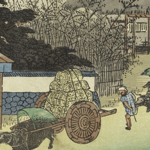 Print, Otsu Teahouse Fountain, in The Fifty-Three Stations of the Tokaido Road (Tokaido Gojusan Tsugi-no Uchi), ca. 1834