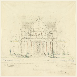Drawing, Front Elevation, J. Pierpont Morgan Library, New York, 1900