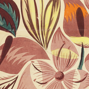 Drawing, Textile Design: Tropical Flowers, 1912–13