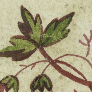 Drawing, Woodblock Trial Proof for a Printed Textile, 1790–1800