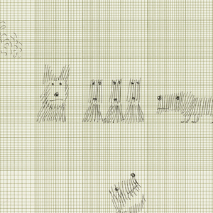 Drawing, Dog Wallpaper, ca. 1956