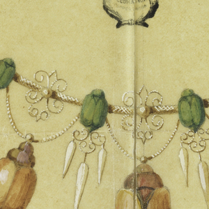 Drawing, Design for Necklace with Brazilian Beetles, ca. 1900