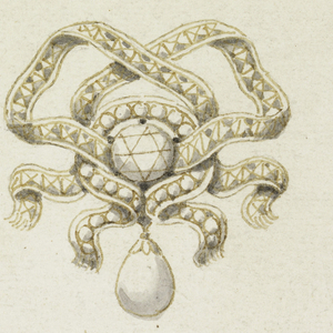 Drawing, Design for Four Bow Knots, 1825–50