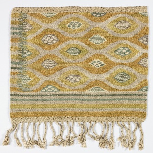 Rug Sample, Yellow Ovoids, 1943