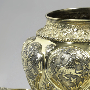 Bratina (ceremonial Vessel), Stand And Tcharkas (cups) (Russia), 1884