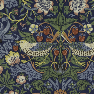 Textile, Strawberry Thief, designed 1883, printed ca. 1934