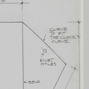 Drawing, Support for Laborious Mantel Clock, 1988