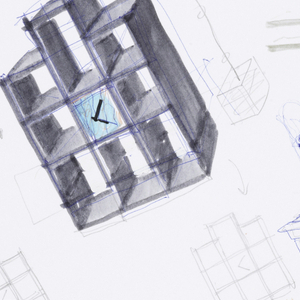Drawing, Recycle Tabletop Objects, 1988