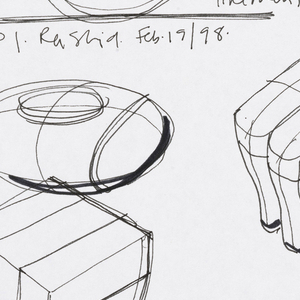 Drawing, Designs for Shaped Bottles for Packaging in Sets of Three, for Issey Miyake, 1998