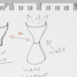 Drawing, Lamp Designs in Colored Glass, for Kovacs, 1999