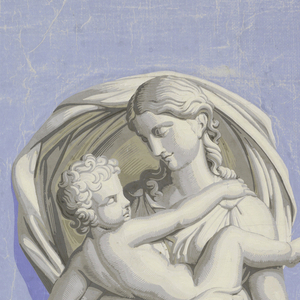 Ornament, "Mother and Child" from the series "The Ages of Man", ca. 1850