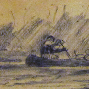 Drawing, Canoe with Two Men, probably 1897