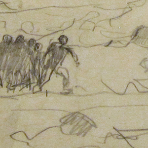Drawing, Fishermen Beaching a Dory, October 10, 1900
