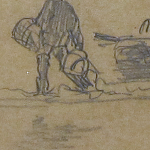 Drawing, Two Fishermen, England, 1881–82