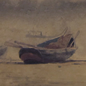 Drawing, Stern View of Two Rowboats, England, 1881–82