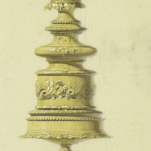 Drawing, Design for Three Lamps, ca. 1855