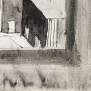 Drawing, Houses on a Street, 1938–39