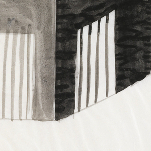 Drawing, Houses on a Street, 1938–39