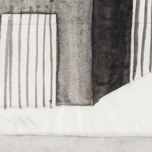 Drawing, Houses on a Street, 1938–39