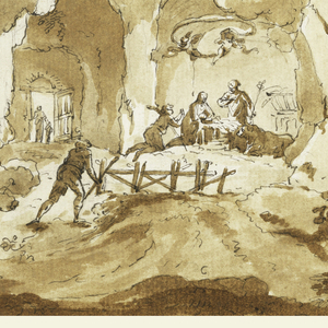 Drawing, Design for Crèche (Nativity Scene), ca. 1770