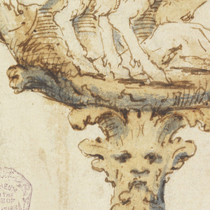 Drawing, Design for Majolica Pitcher, 18th century